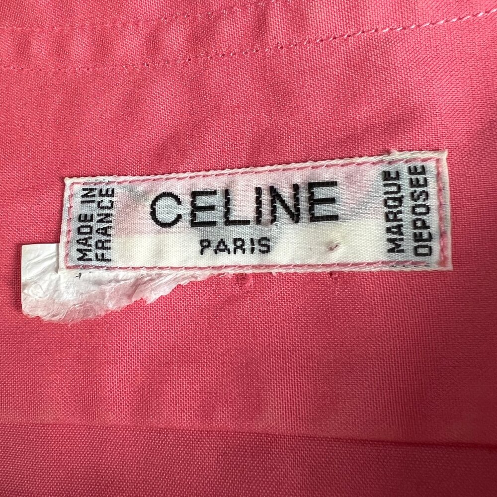 Vintage Celine Paris French Short Sleeve Button Up Down Blouse Shirt Relaxed Fit - Picture 6 of 8